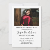 Invitation Modern Typography Photo Graduation (Dos)