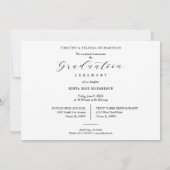 Invitation Modern Typography Script Photo Graduate Graduation (Dos)