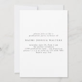 Invitation Modern Typography Serif Photo Elegant Graduation (Dos)