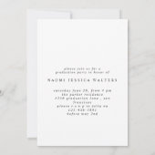 Invitation Modern Typography Single Photo Elegant Graduation (Dos)