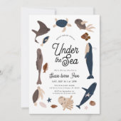 Invitation Modern Under the Sea 5th Birthday (Devant)