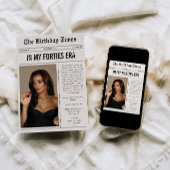 Invitation Modern Unique Photo Forty 40th Birthday