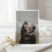 Invitation Modern Urban Minimalist Photo Overlay Calligraphy