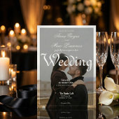 Invitation Modern Urban Minimalist Photo Overlay Calligraphy