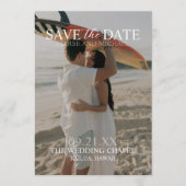 Invitation Modern Vertical Double-sided Photo Save The Date (Devant)