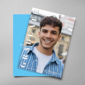 Invitation Modern Vertical Name Graduation Photo Announcement