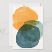 Invitation Modern Watercolor Abstract Circles Bridal Shower  (Dos)