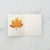 Invitation Modern Watercolor Maple Thanksgiving Party Folded (Intérieur)