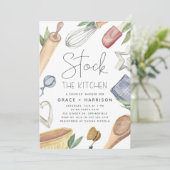 Invitation Modern Watercolor Stock The Kitchen Couples Shower (Debout devant)