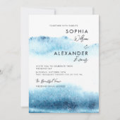 Invitation Modern Watercolor Wedding Invitations.  (Devant)