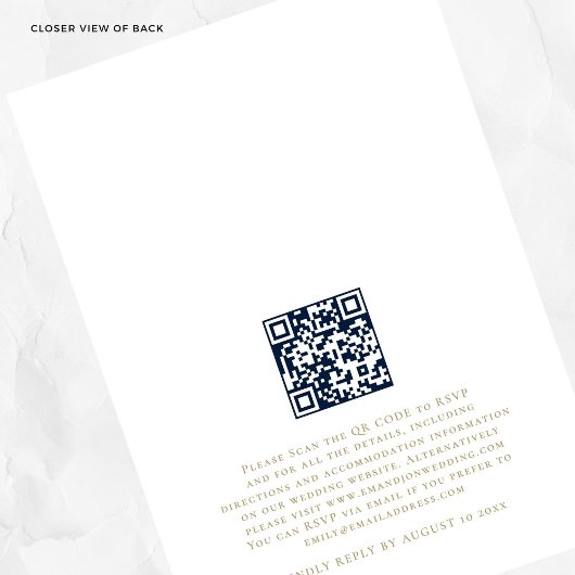 Invitation Modern We Do Gold Texte QR Code Photo Mariage