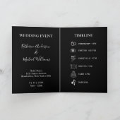 Invitation Modern Wedding Black & White All in One  (Intérieur)