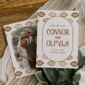 Invitation Modern Western Photo Save the Date Card
