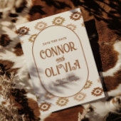 Invitation Modern Western Photo Save the Date Card