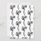 Invitation Modern Whimsical Black Bow Script Save the Date (Dos)