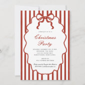 Invitation Modern Whimsical Bow Illustrated Christmas Party (Devant)