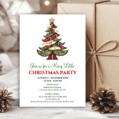 Invitation Modern whimsical Christmas tree Christmas invite