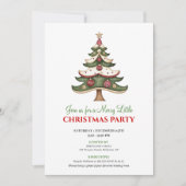 Invitation Modern whimsical Christmas tree Christmas invite (Devant)