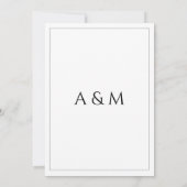 Invitation Modern white black minimalist wedding (Dos)