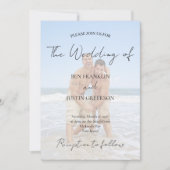 Invitation Modern White Overlay Photo Minimalist Elegant (Devant)