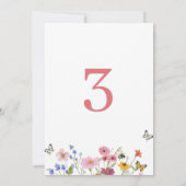 Invitation Modern Wildflower Young Wild Three 3rd Birthday (Dos)