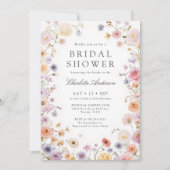 Invitation Modern Wildflowers Bridal Shower (Devant)