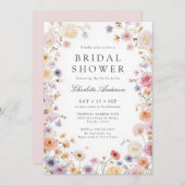 Invitation Modern Wildflowers Bridal Shower (Devant / Derrière)