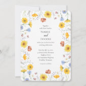 Invitation Modern wildflowers spring wedding (Devant)