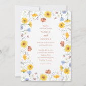 Invitation Modern wildflowers spring wedding (Devant)
