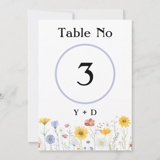 Invitation Modern wildflowers spring wedding (Devant)