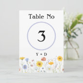 Invitation Modern wildflowers spring wedding (Debout devant)