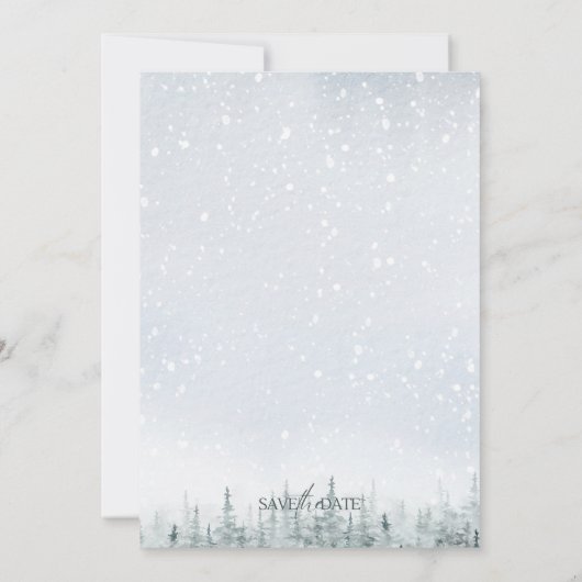 Invitation Modern Winter Forest Wedding (Dos)