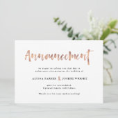Invitation Modern Wish | Annulation ou report de mariage (Debout devant)