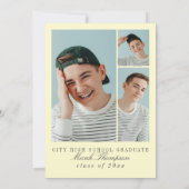 Invitation Modern Yellow Photo Graduation Party (Dos)