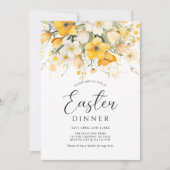 Invitation Modern Yellow Spring Floral Easter Dinner (Devant)