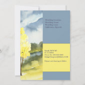 Invitation Modern Yellow Tree Landscape destination Wedding (Dos)