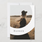 Invitation Modern Youth 2 Script photo Sweet 16 Anniversaire (Dos)