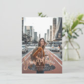 Invitation Moderne, 2021, Annonces Roses d'obtention d'un dip (Debout devant)