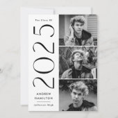 Invitation Moderne 2023 3 Photo Graduation Party (Devant)