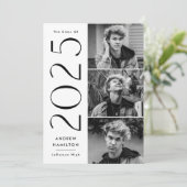 Invitation Moderne 2023 3 Photo Graduation Party (Debout devant)