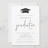 Invitation Moderne 2024 Graduation Photo Mortar Board Casquet (Devant)