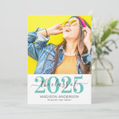 Invitation Moderne 2025 Diplôme Photo (Debout devant)