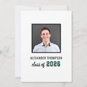 Invitation Moderne 2025 Graduate Green Graduation Party (Dos)