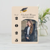Invitation Moderne 2025 Graduation Party Multi Photo (Debout devant)