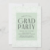 Invitation Moderne 2025 Mint Green 3 Photo Graduation Party (Dos)