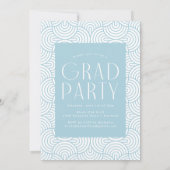 Invitation Moderne 2025 Sky Blue 3 Photo Graduation Party (Dos)