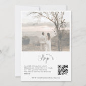 Invitation Moderne 2 Faded Photo Script Code QR Mariage Décon (Dos)