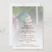 Invitation Moderne 2 Photo Fade Graduation Party (Devant)