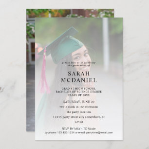 Invitation Moderne 2 Photo Fade Graduation Party