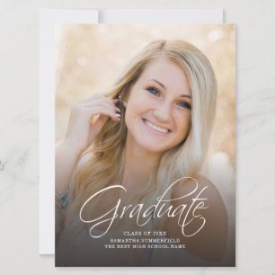 Invitation Moderne 2 Photo Grad 2022 Senior Graduation Party